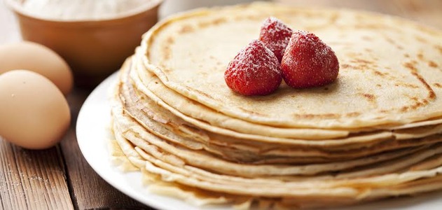stack of freshly made crepes